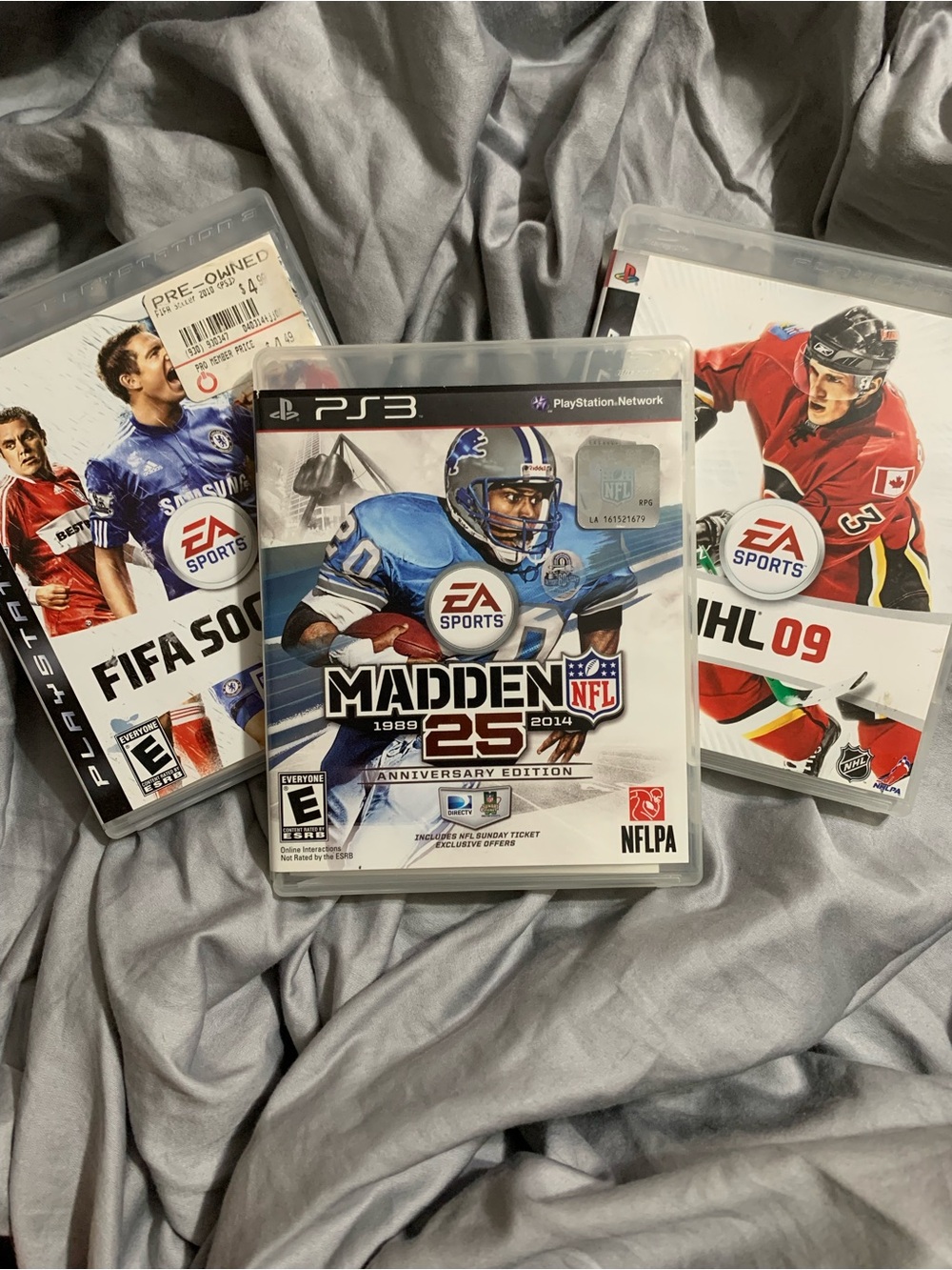 PS3 Sports Game Lot Madden NFL 25 FIFA Soccer 10 NHL 09 Complete CIB